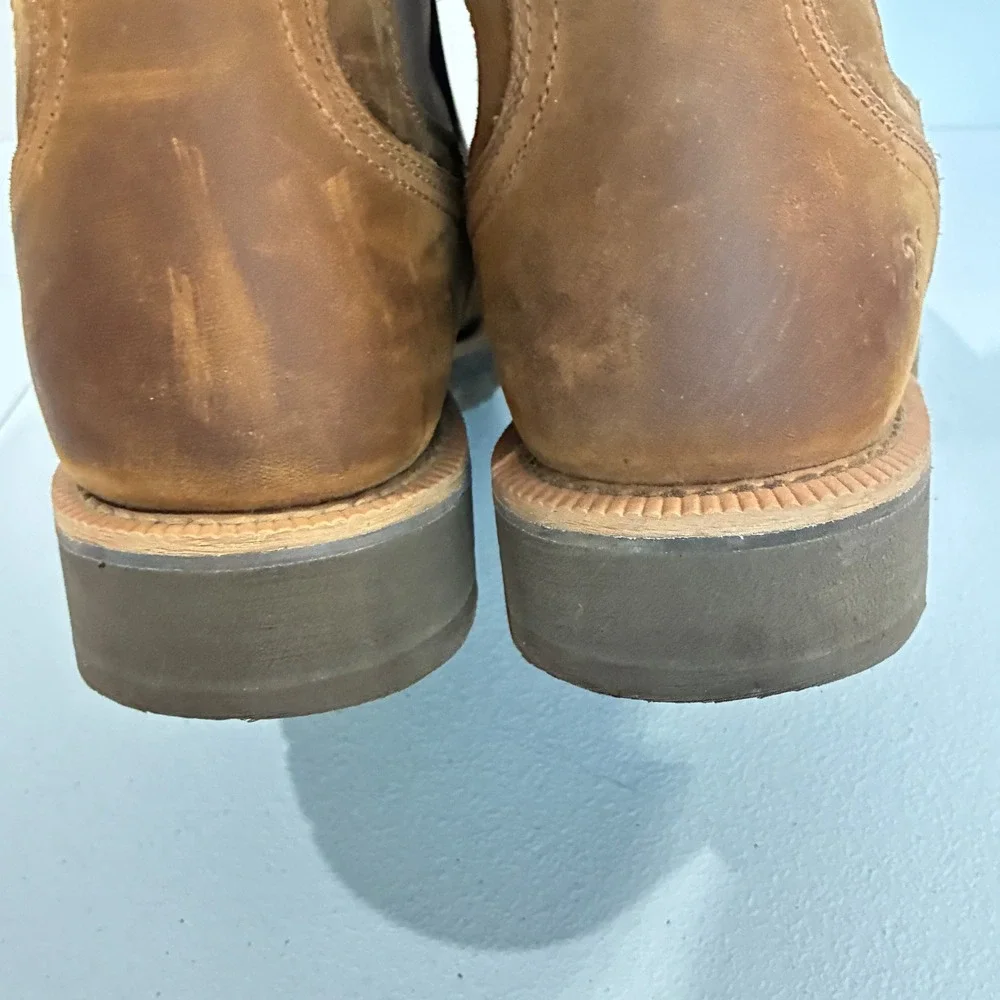 Tecovas Men's The Rugged Light Tobacco Tan Chelsea Boots 9.5EE Leather Western